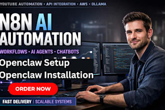setup n8n youtube automation aws chatbot openclaw n8n ai agents ollama