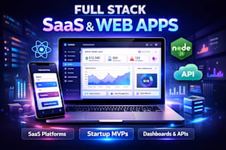 do full stack web developer for saas, app, frontend, custom website development