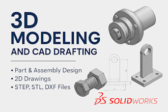 design 3d solidworks parts and assemblies for manufacturing