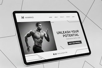 create modern banners, one page minisite and product mockups