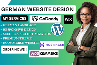 design, redesign german shopify store website, webshop, german wordpress website