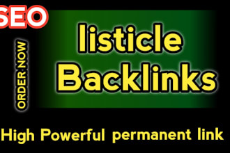 build saas listicle backlinks and link insertions for SEO