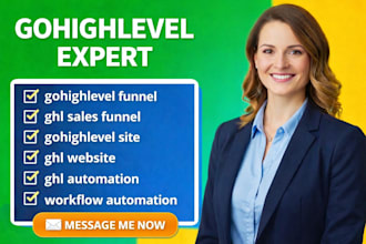 build gohighlevel landing page ghl sales funnel automation ghl website