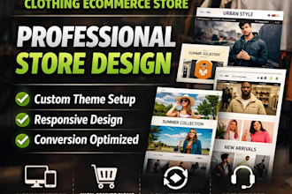 design shopify clothing ecommerce store