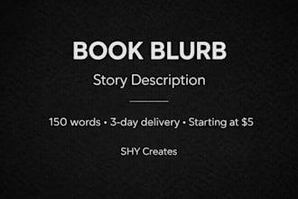 write a clear and engaging book blurb or story description