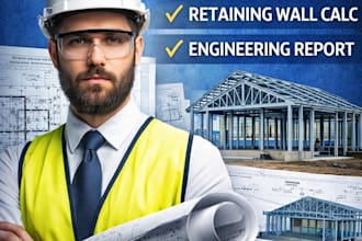 beam header load check bearing wall bracing retaining wall structural review