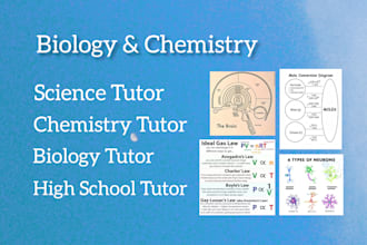 be your biology and chemistry tutor
