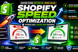 increase shopify store speed and improve google pagespeed score