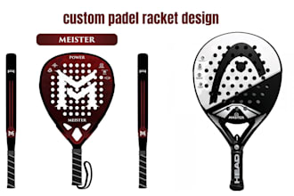 make a custom 3d padel racket design for your brand