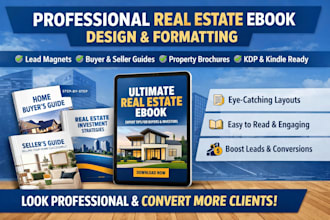 design and format real estate ebook PDF or lead magnet