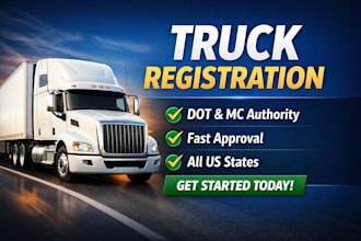 handle truck registration, dot, mc, and motor carrier setup