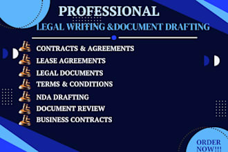 draft and review property document contract lease agreement rental contract