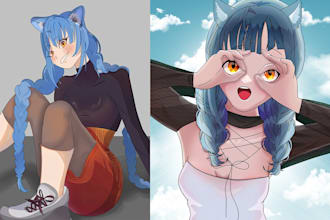 draw custom anime fanart, oc and nsfw art