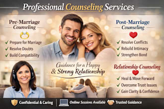 pre and post marriage counseling or relationship legal advisor