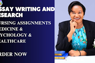 do research on healthcare, psychology, nursing assigned tasks