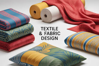 design professional textile and fabric patterns for printing and production