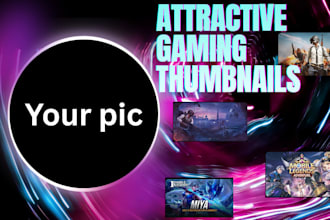 design high CTR gaming and tech youtube thumbnails