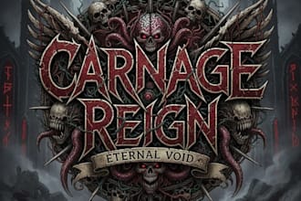 create a deathcore metal band logo