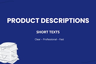 write clear, engaging product descriptions and short texts for your business