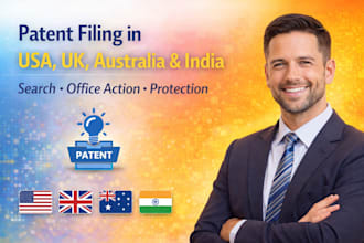 file patent application in USA UK australia india with legal support