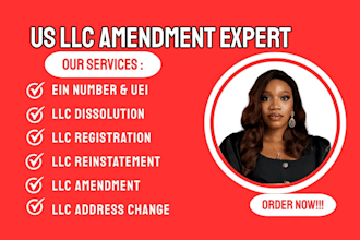 llc address change, amendment, dissolve llc, llc reinstatement, llc dissolution