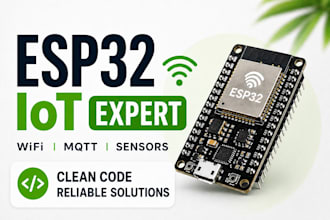 develop esp32 iot firmware with mqtt, wifi and sensor integration