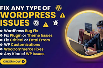 fix wordpress issues, fix wordpress error, wordpress bug fix