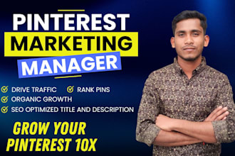 do pinterest marketing, pin design, and SEO for growth
