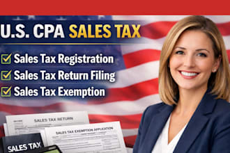 do US CPA sales tax registration, sales tax return filling, sales tax exemption