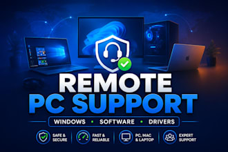 provide remote technical support for your computer or software issues