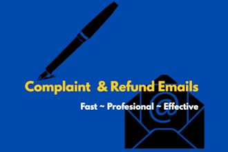 write professional business emails, complaints and refund requests
