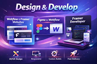 design develop webflow, framer website, figma to webflow, framer developer
