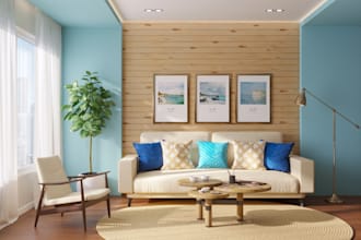 cozy scandi living room