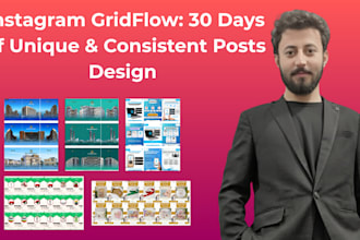 instagram grid flow one month unique and consistent posts design