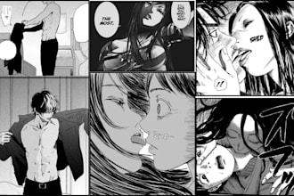 draw custom nsfw anime shojo manga pages and romantasy dakimakura art comic book