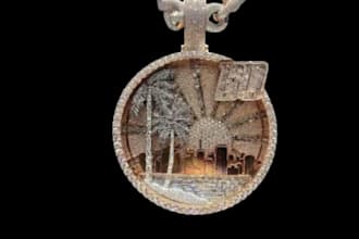 design moissanite diamond pendant,rose gold necklace,hip hop jewelry,iced out