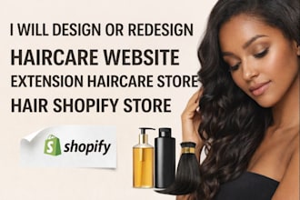 design, redesign haircare website, extension haircare store, hair shopify store
