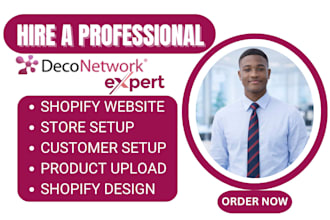 setup deconetwork store setup, printavo ecommerce shopify