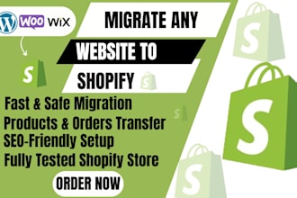 migrate wordpress to shopify wix to shopify woocommerce to shopify migration