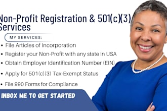 setup non profit registration apply for 501c3, 1023ez reinstate revoke 501c3 990