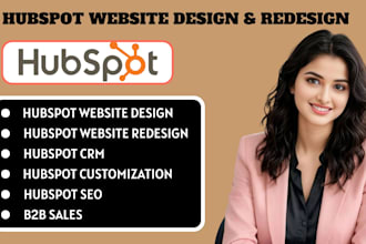design and redesign hubspot website and hubspot landing page