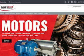 build online electric motor shopify store industrial automation motor website