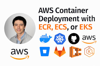 set up AWS container deployment with ecr, ecs, or eks
