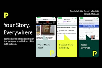 write and distribute press release in premium news outlets