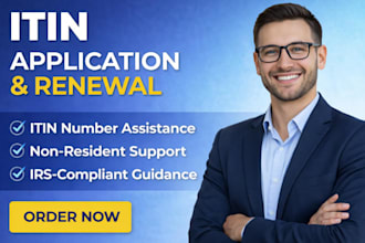 help you obtain an itin number for non US residents, irs compliant