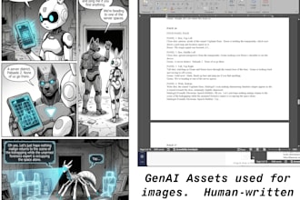 write a comic script for you