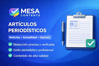 redacto artículos periodísticos para medios digitales