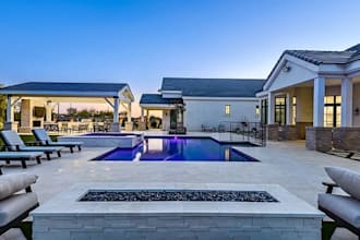 backyard landscape design, landscape rendering outdoor garden patio 3d rendering