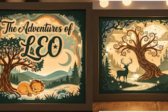 design custom 3d light box svg and layered shadow box for cricut and  laser