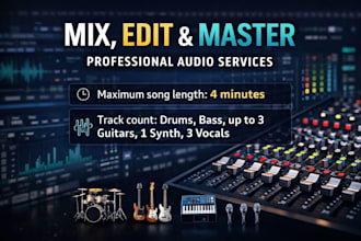 edit, mix and master your song professionally